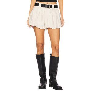 Sea Adele Sportswear Bubble Shorts in Oat 4 New Womens Puffy Chino Cotton